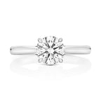 Platinum 1.25ct Certified Lab Grown Brilliant Cut Diamond Engagement Ring
