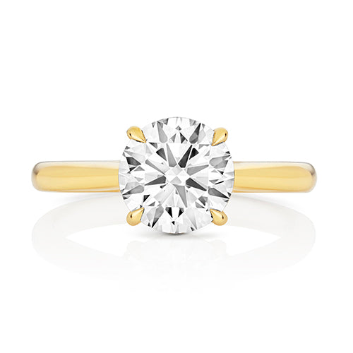 9ct Yellow Gold 2.50ct Certified Lab-Grown Diamond Solitaire Ring