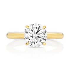 9ct Yellow Gold 4.00ct Certified Lab-Grown Diamond Solitaire Ring