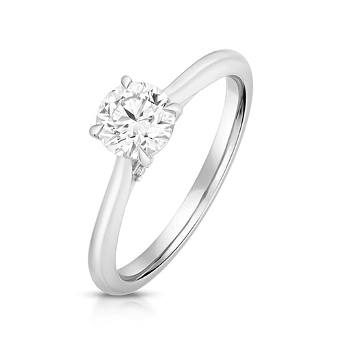 9ct White Gold 1.00ct Certified Lab-Grown Diamond Solitaire Ring