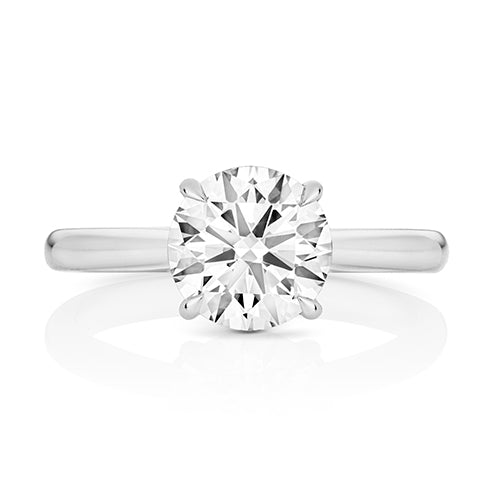 9ct White Gold 2.50ct Certified Lab-Grown Diamond Solitaire Ring