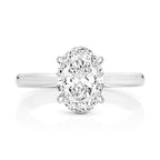 9ct White Gold 2.50ct Certified Oval-Cut Lab-Grown Diamond Ring