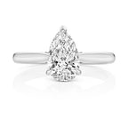 9ct White Gold 1.50ct Certified Pear-Cut Lab-Grown Diamond Ring