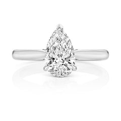 9ct White Gold 1.50ct Certified Pear-Cut Lab-Grown Diamond Ring