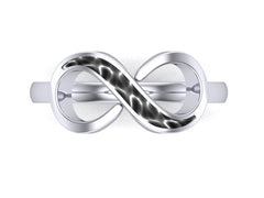 9ct White Gold Infinity Ashes Memorial  Ring