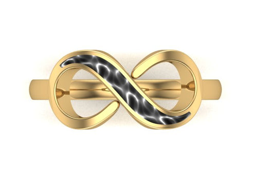9ct Yellow Gold Infinity Ashes Memorial Ring