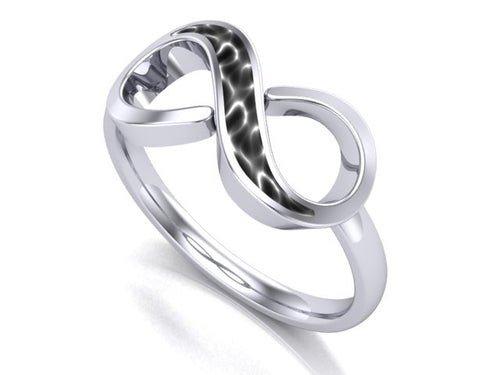 Sterling Silver Ashes Memorial Infinity Ring