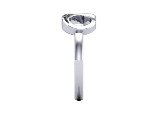 9ct White Gold Infinity Ashes Memorial  Ring