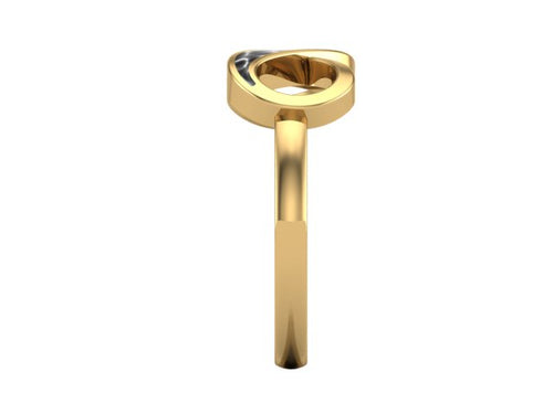 9ct Yellow Gold Infinity Ashes Memorial Ring