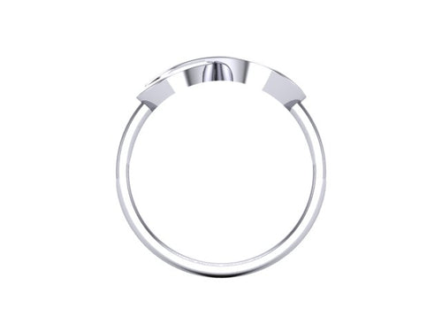 9ct White Gold Infinity Ashes Memorial  Ring