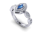 9ct White Gold Ashes and Cubic Zirconium Memorial Ring