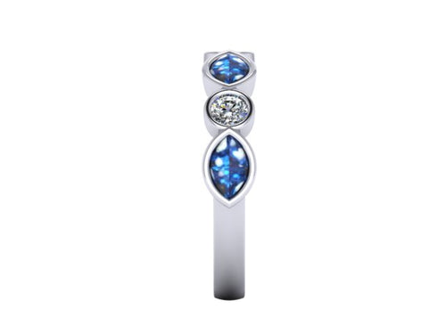 9ct White Gold Ashes  Memorial Ring
