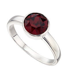 January Sterling Silver Birthstone Ring