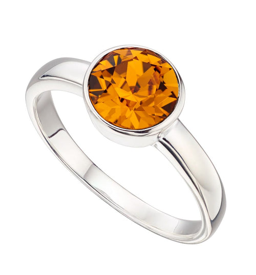 November Sterling Silver Birthstone Ring
